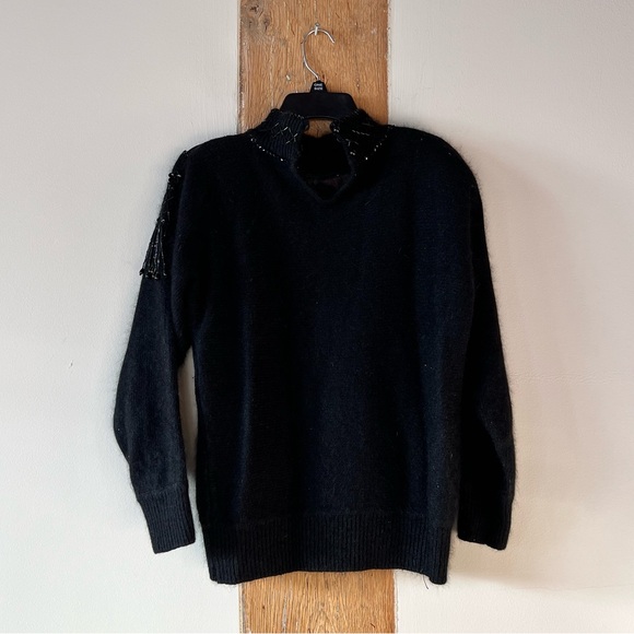 Gantos Vintage Beaded Fringe Mock Neck Sweater - Picture 8 of 8